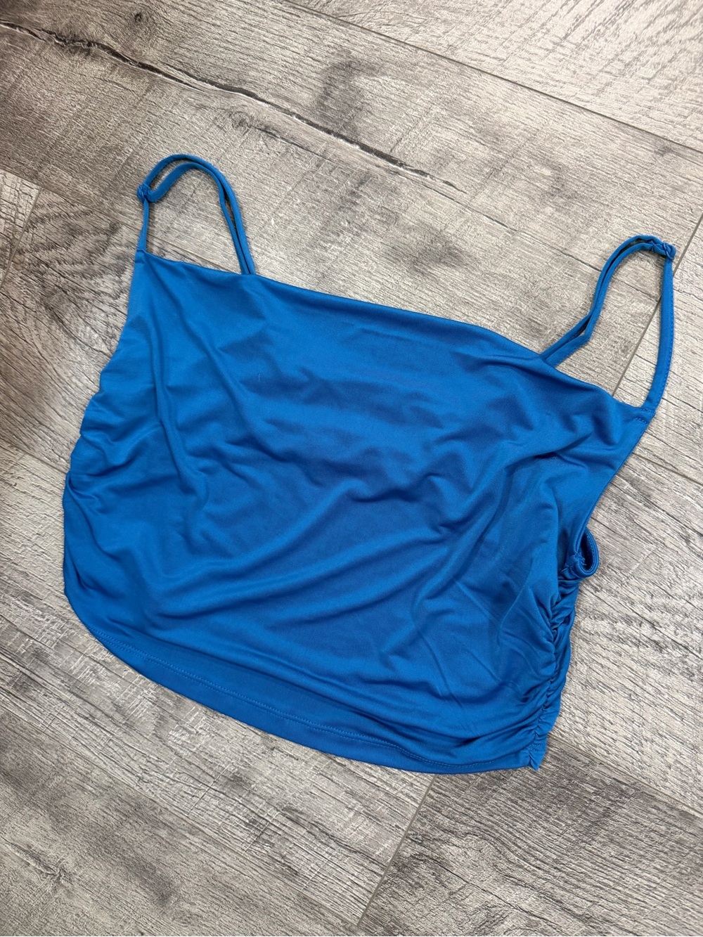 Urban Outfitters Royal Blue Ruched Side Cami Tank small